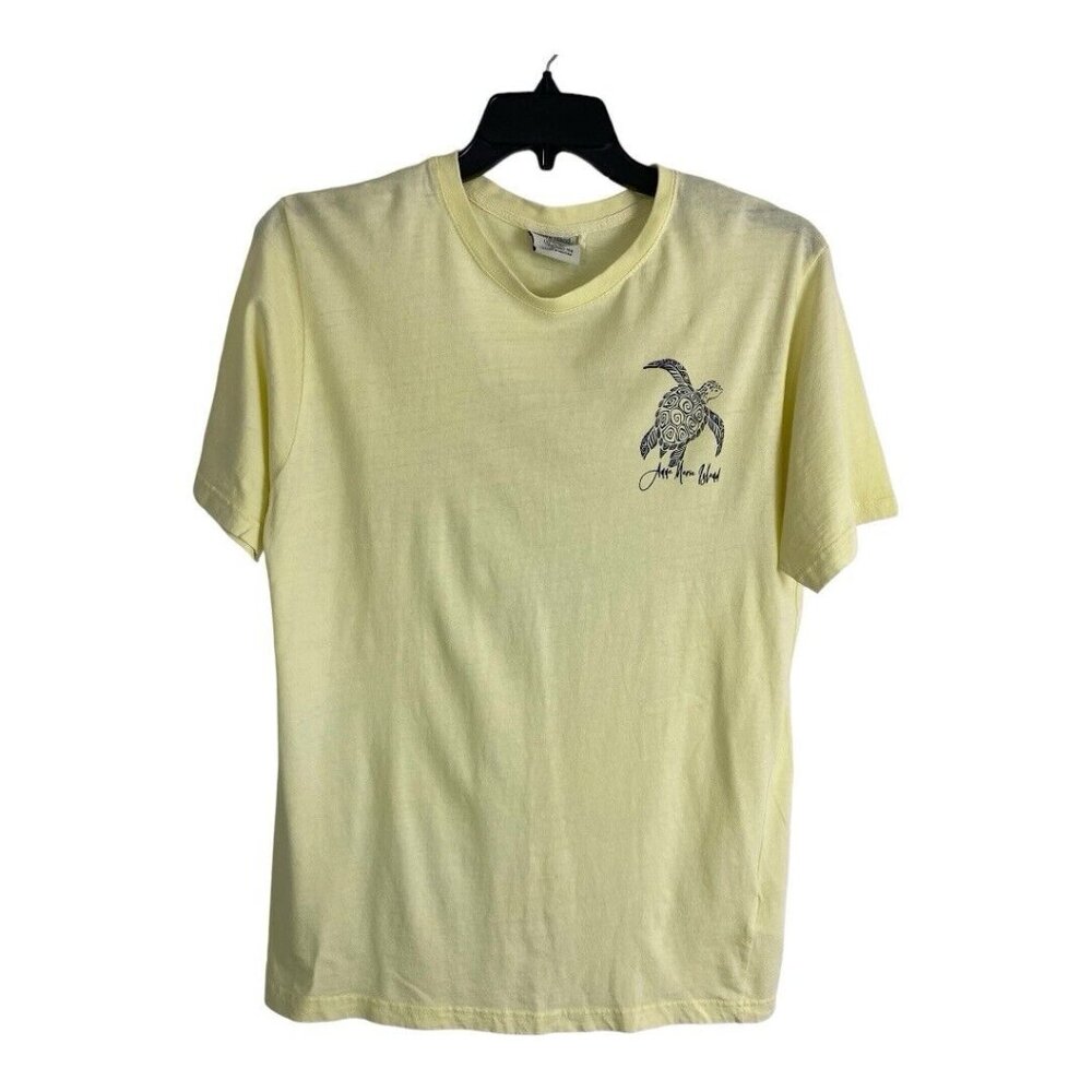 Alvins Island Womens Shirt Adult Size Large Anna Marie Island Yellow Turtle Tee
